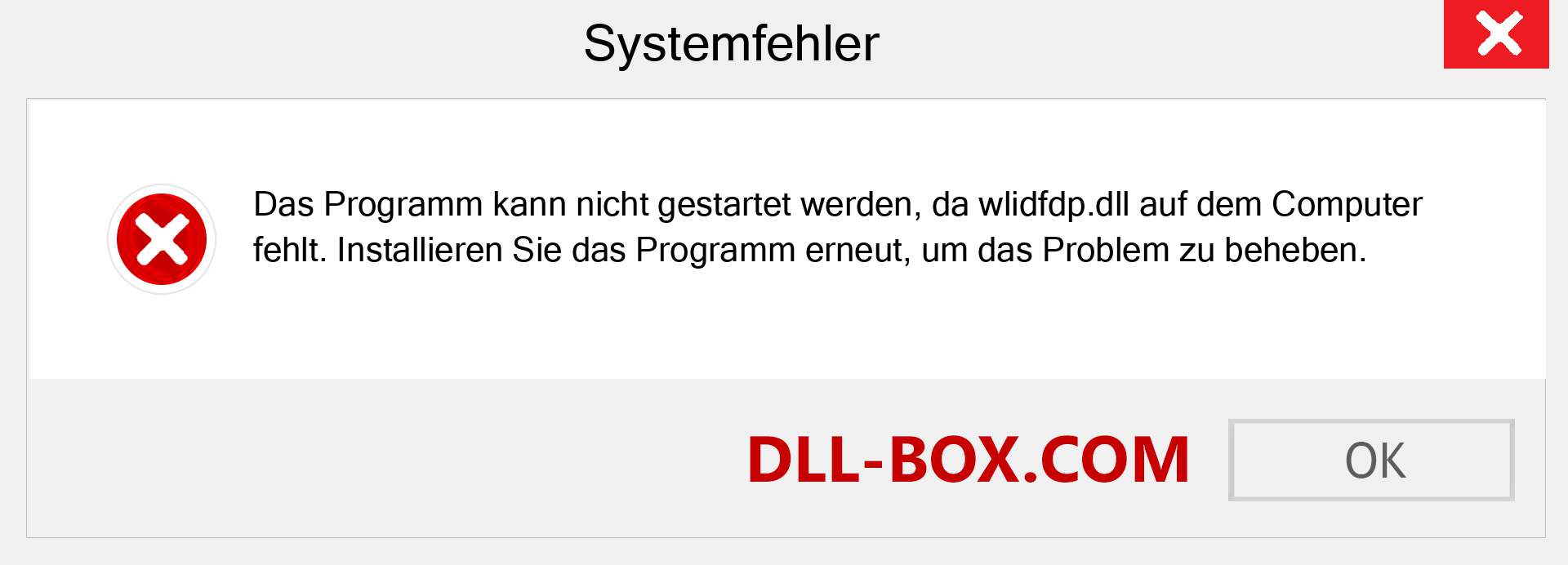 wlidfdp.dll-Datei fehlt?. Download für Windows 7, 8, 10 - Fix wlidfdp dll Missing Error unter Windows, Fotos, Bildern