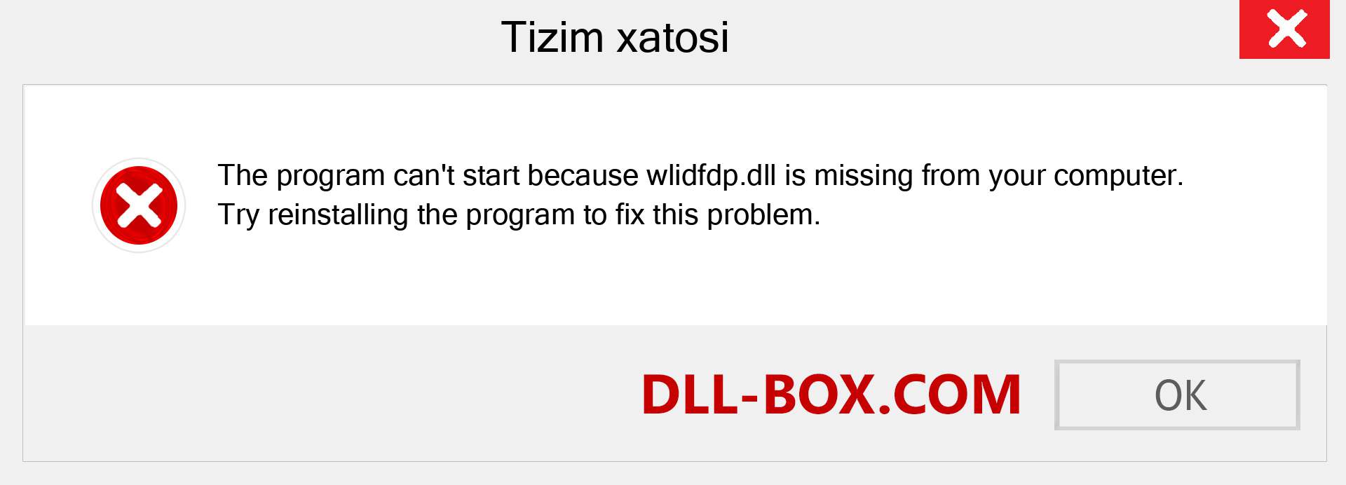 wlidfdp.dll fayli yo'qolganmi?. Windows 7, 8, 10 uchun yuklab olish - Windowsda wlidfdp dll etishmayotgan xatoni tuzating, rasmlar, rasmlar